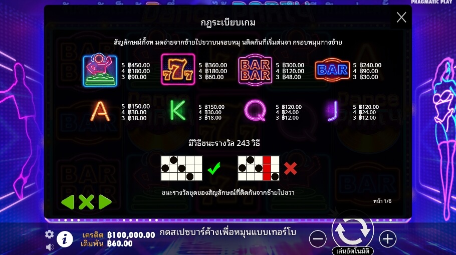 Dance Party Pragmatic Play Slotxo True Wallet ไม่มีขั้นต่ำ